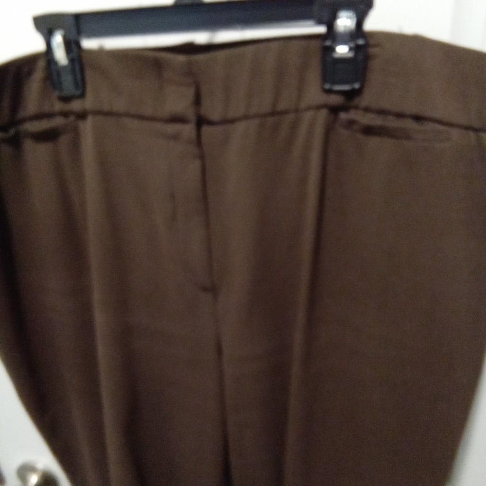 2-$10... ND New Directions Plus Size 16W Brown Straight Leg Dress Pants
